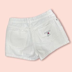 Tommy Hilfiger White Denim Shorts w/ Tommy Girl Embroidery